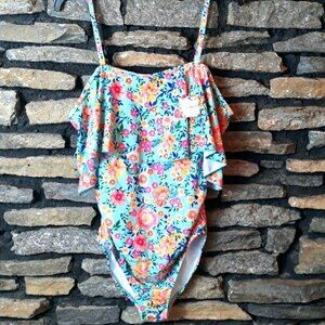 NWT 1 piece bathing suit ruffle design sz medium